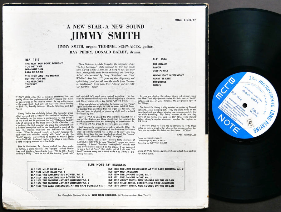 JIMMY SMITH A New Star A New Sound Vol.2 LP BLUE NOTE BLP 1514 US 1958 MONO FLAT