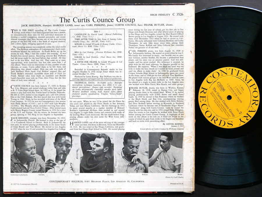 CURTIS COUNCE Group CONTEMPORARY C3526 US 1957 DG MONO Carl Perkins Harold Land