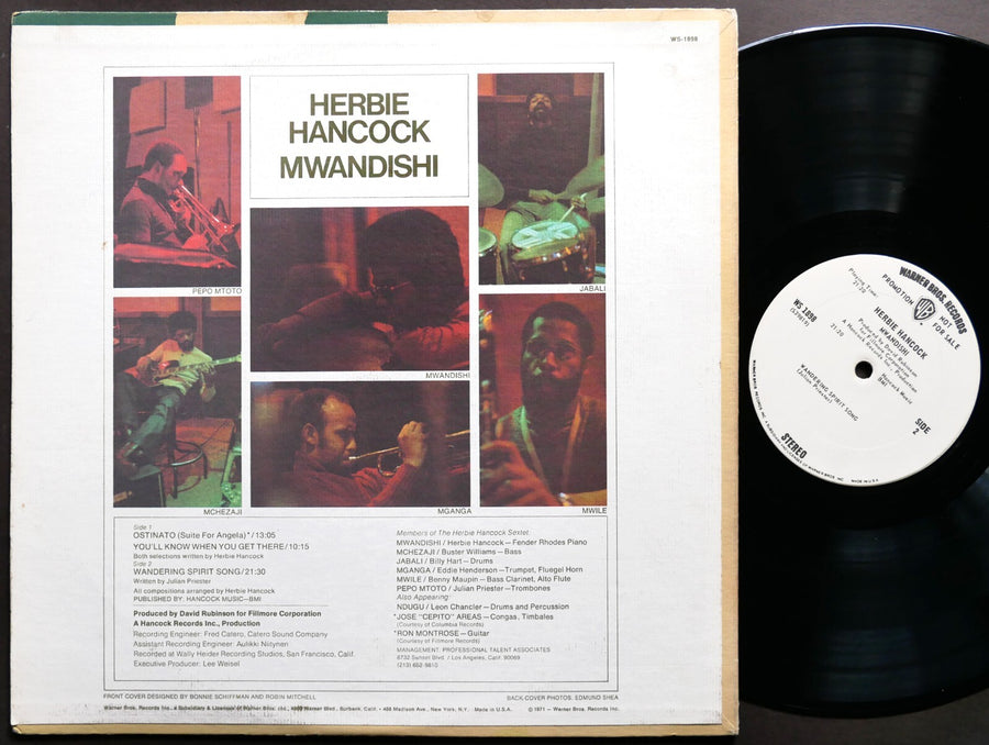 HERBIE HANCOCK Mwandishi LP WARNER BROS WS 1898 US 1971 Benny Maupin JAZZ PROMO