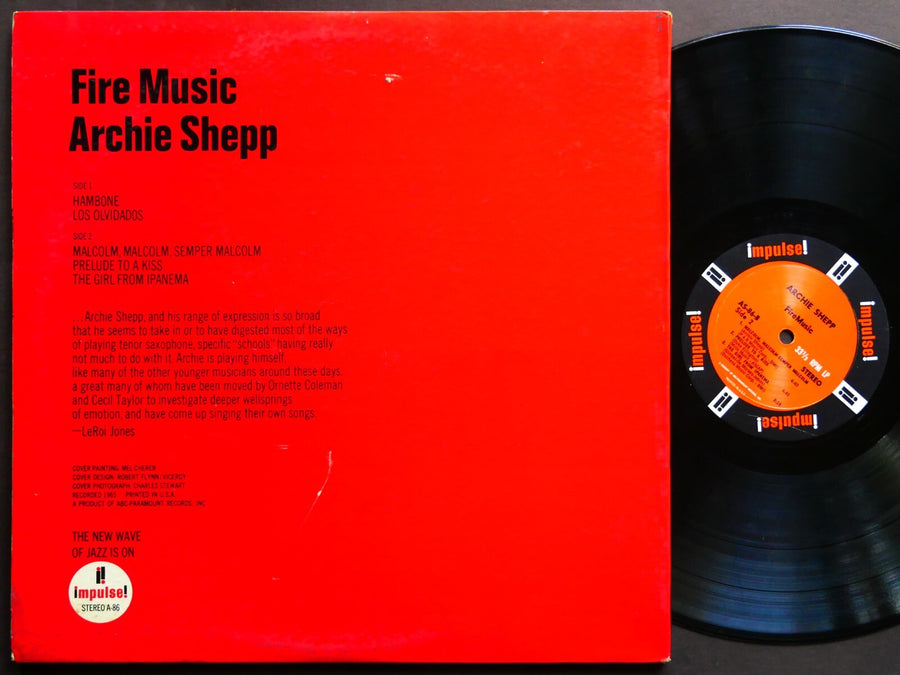 ARCHIE SHEPP Fire Music LP IMPULSE! AS-86 US 1965 MONO Marion Brown Ted Curson