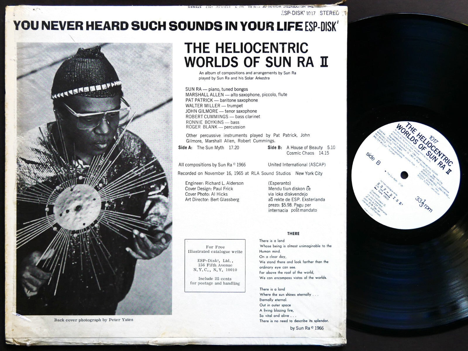 SUN RA The Heliocentric Worlds Of Vol.2 LP ESP-DISK' 1017 US 1968 John Gilmore