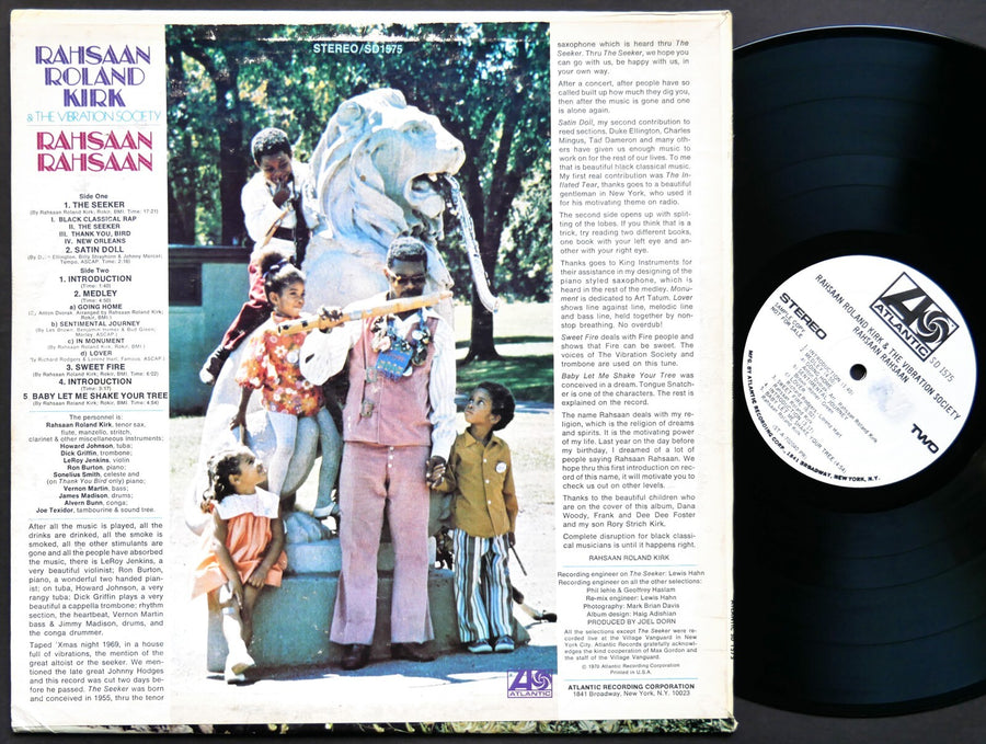 RAHSAAN ROLAND KIRK The Vibration Society Rahsaan Rahsaan LP ATLANTIC SD 1575