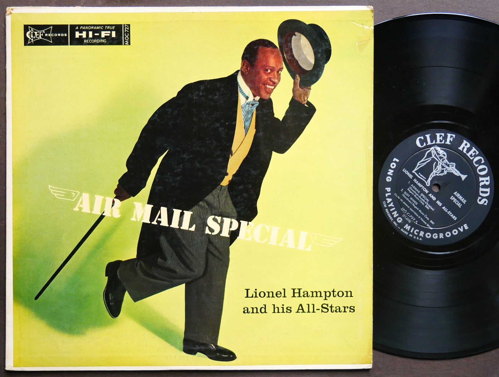 LIONEL HAMPTON Air Mail Special LP CLEF MGC-727 DG MONO JAZZ Oscar Peterson