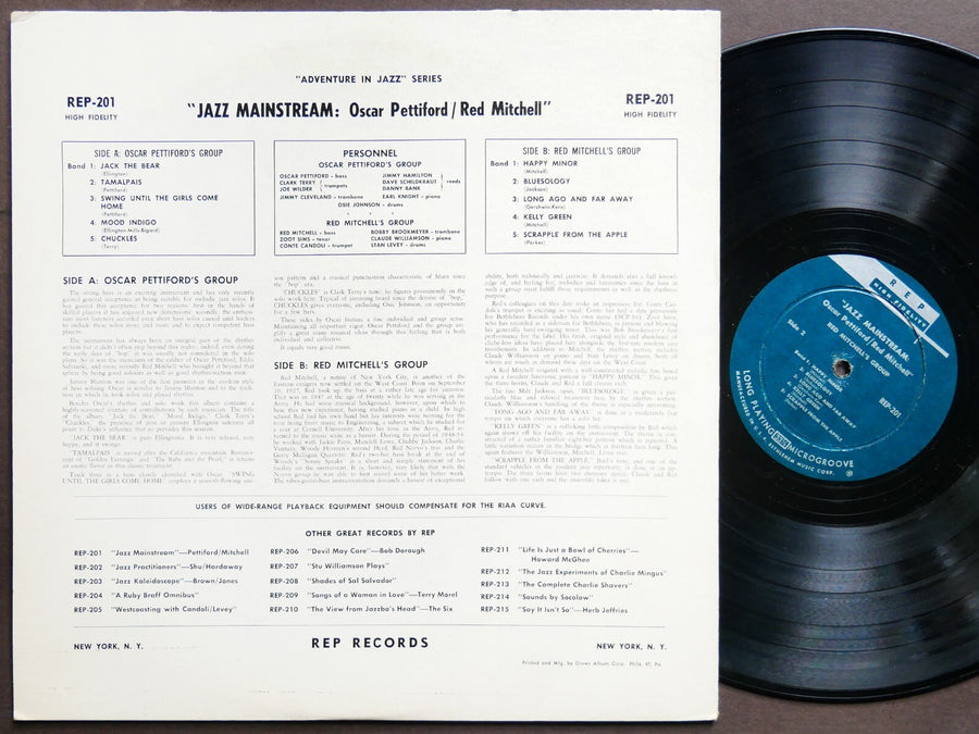OSCAR PETTIFORD RED MITCHELL Jazz Mainstream LP REP RECORDS REP-201 US 1958 MONO