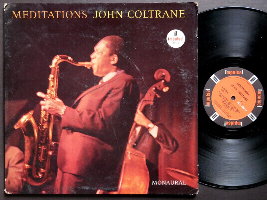 JOHN COLTRANE Meditations LP IMPULSE! A-9110 US 1966 RVG MONO Pharoah Sanders