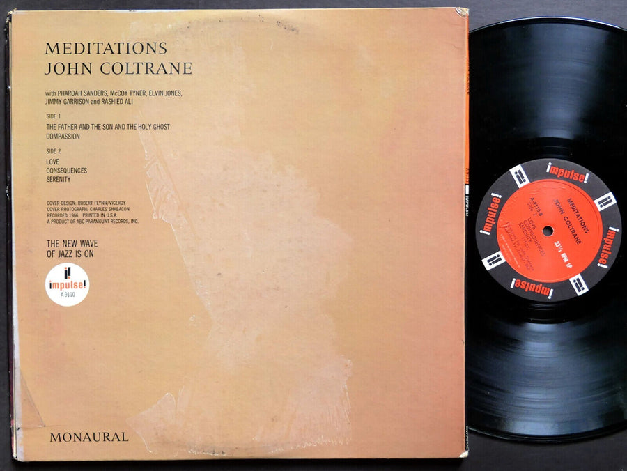 JOHN COLTRANE Meditations LP IMPULSE! A-9110 US 1966 RVG MONO Pharoah Sanders
