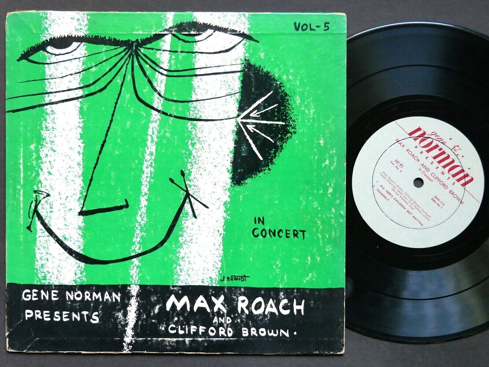CLIFFORD BROWN MAX ROACH In Concert 10" LP Gene Norman No. 5 US 1955 DG MONO