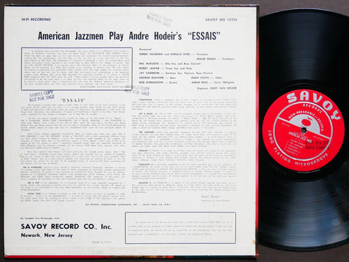 ANDRE HODEIR American Jazzmen Play.. LP SAVOY MG 12104 RVG DG MONO Donald Byrd