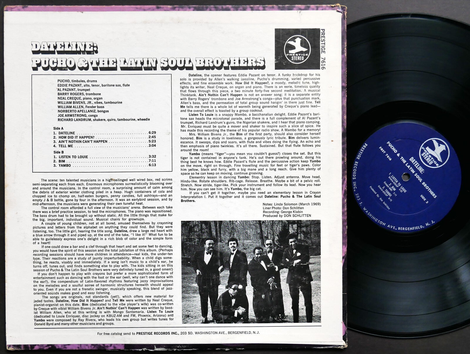 PUCHO & The Latin Soul Brothers Dateline: LP PRESTIGE PRST 7616 US 1969 JAZZ