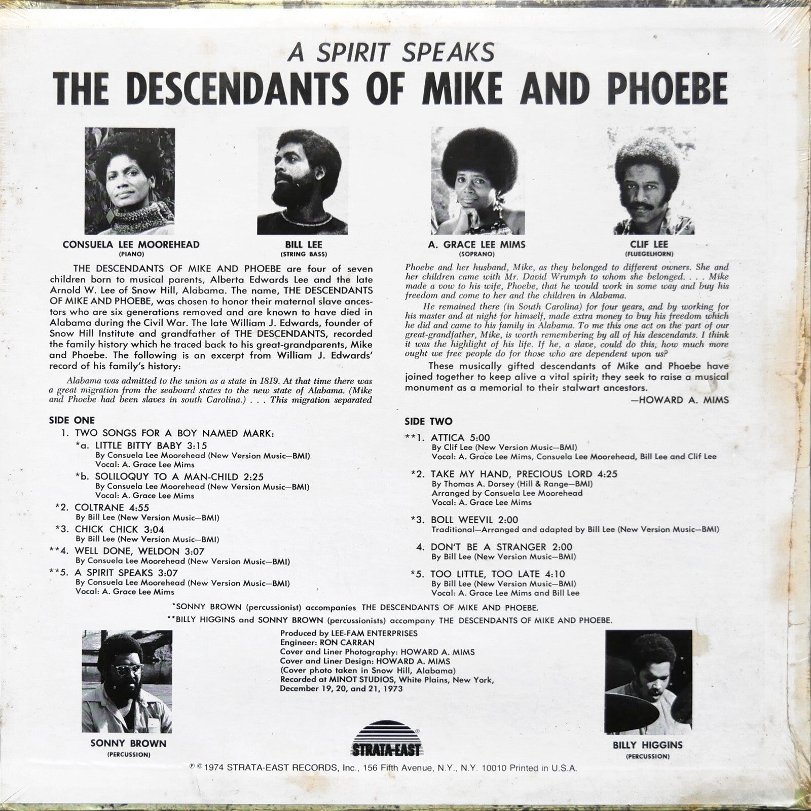 THE DESCENDANTS OF MIKE AND PHOEBE A Spirit Speaks STRATA-EAST SES 19744 SEALED