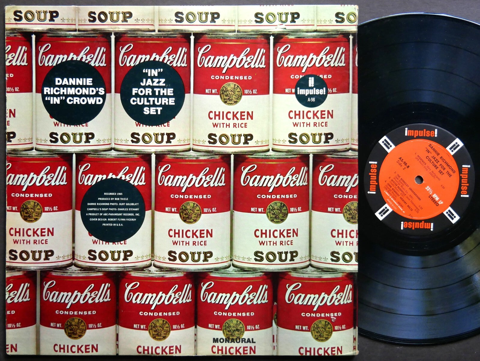 DANNIE RICHMOND In Crowd In Jazz For The Culture.. LP IMPULSE! AS-98 Cecil McBee