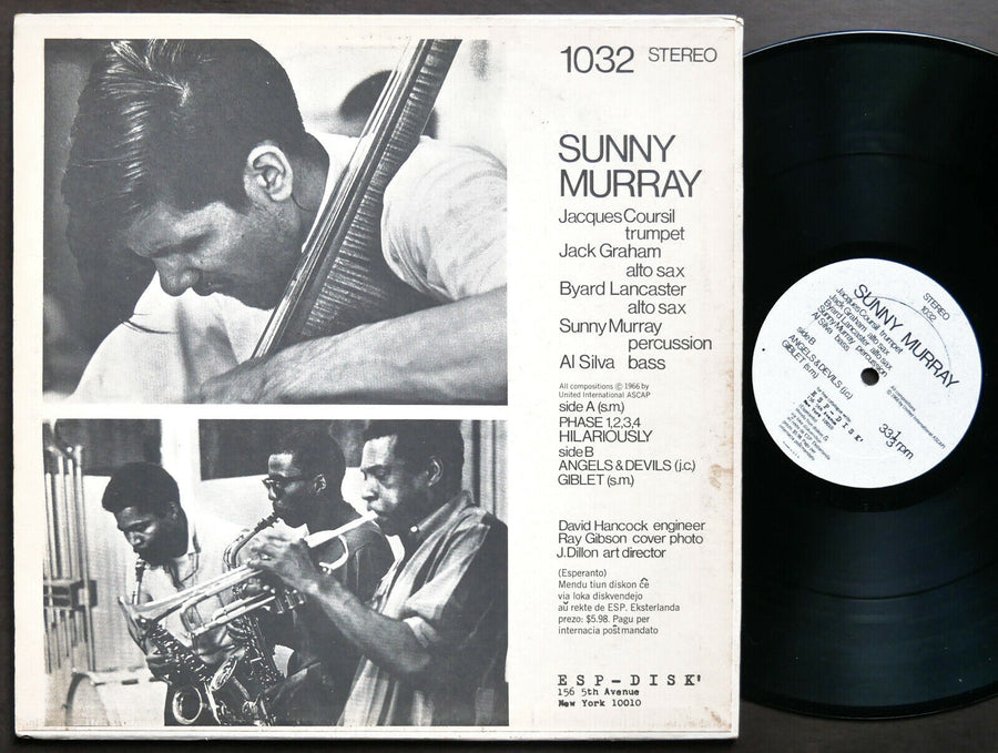 SUNNY MURRAY Self Titled LP ESP DISK ESP 1032 US 1966 FREE JAZZ Alan Silva VG+