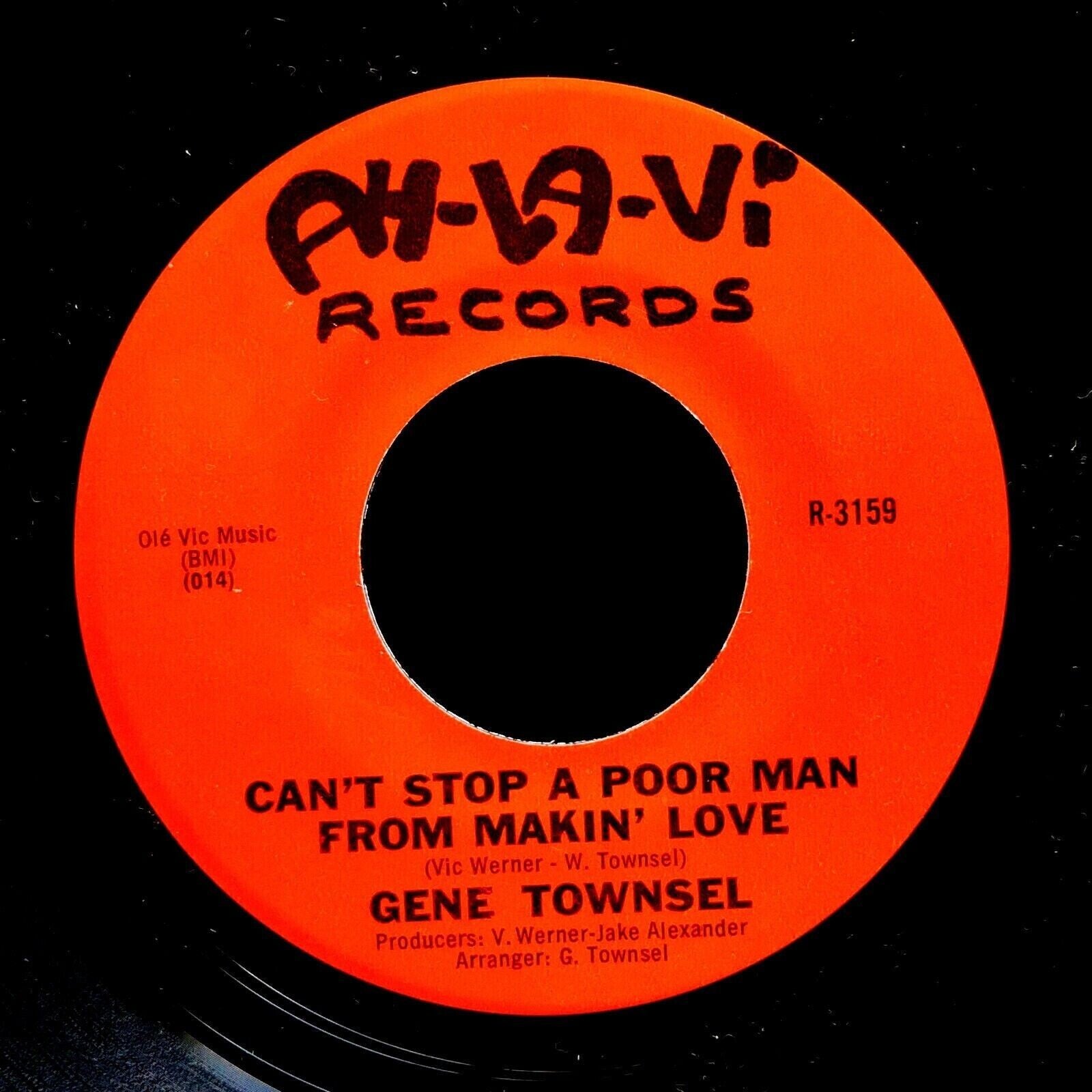GENE TOWNSEL Mr. Boon Tang / Can't Stop 45 AH-LA-VI R3159 Northern Soul Funk NM