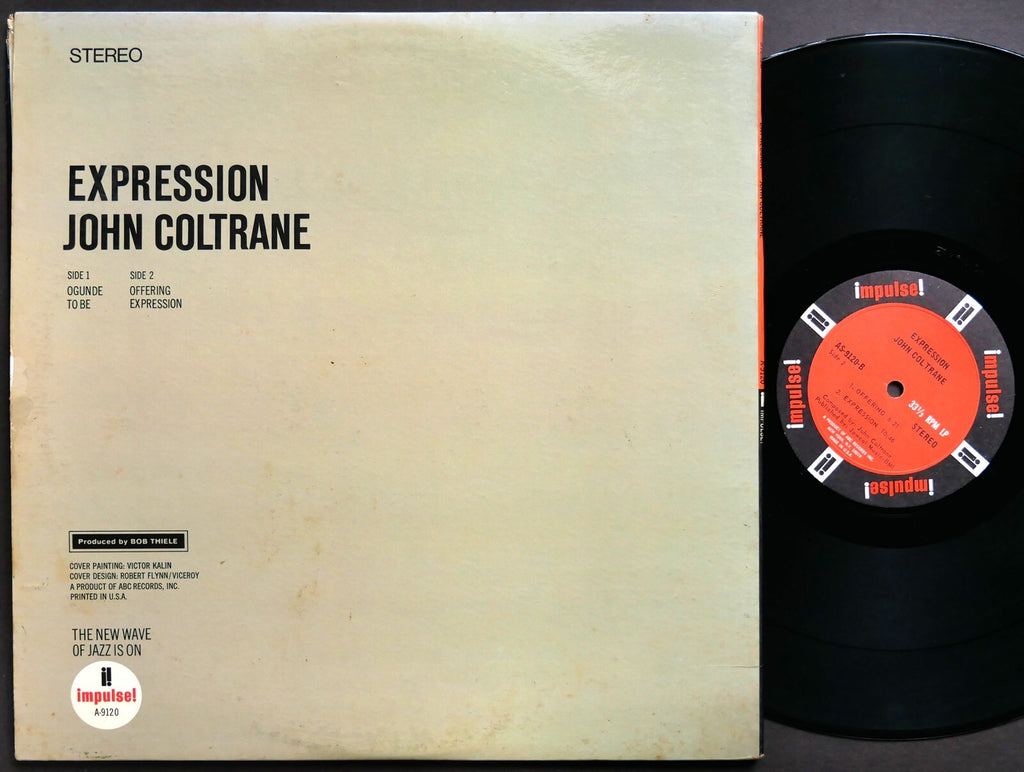 JOHN COLTRANE Expression LP IMPULSE! AS-9120 US 1967 RVG JAZZ Alice Coltrane VG+