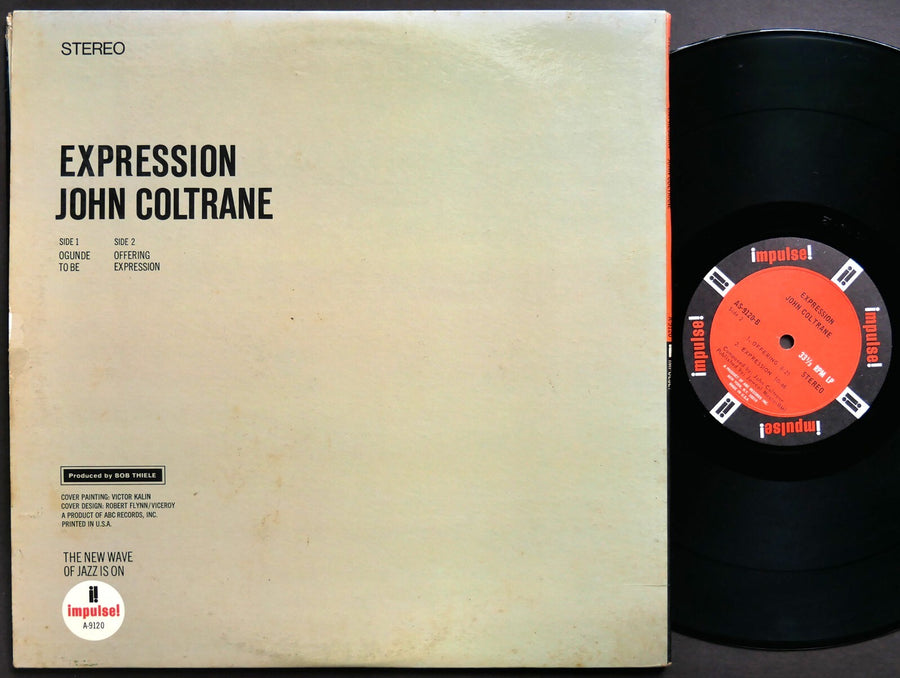 JOHN COLTRANE Expression LP IMPULSE! AS-9120 US 1967 RVG JAZZ Alice Coltrane VG+