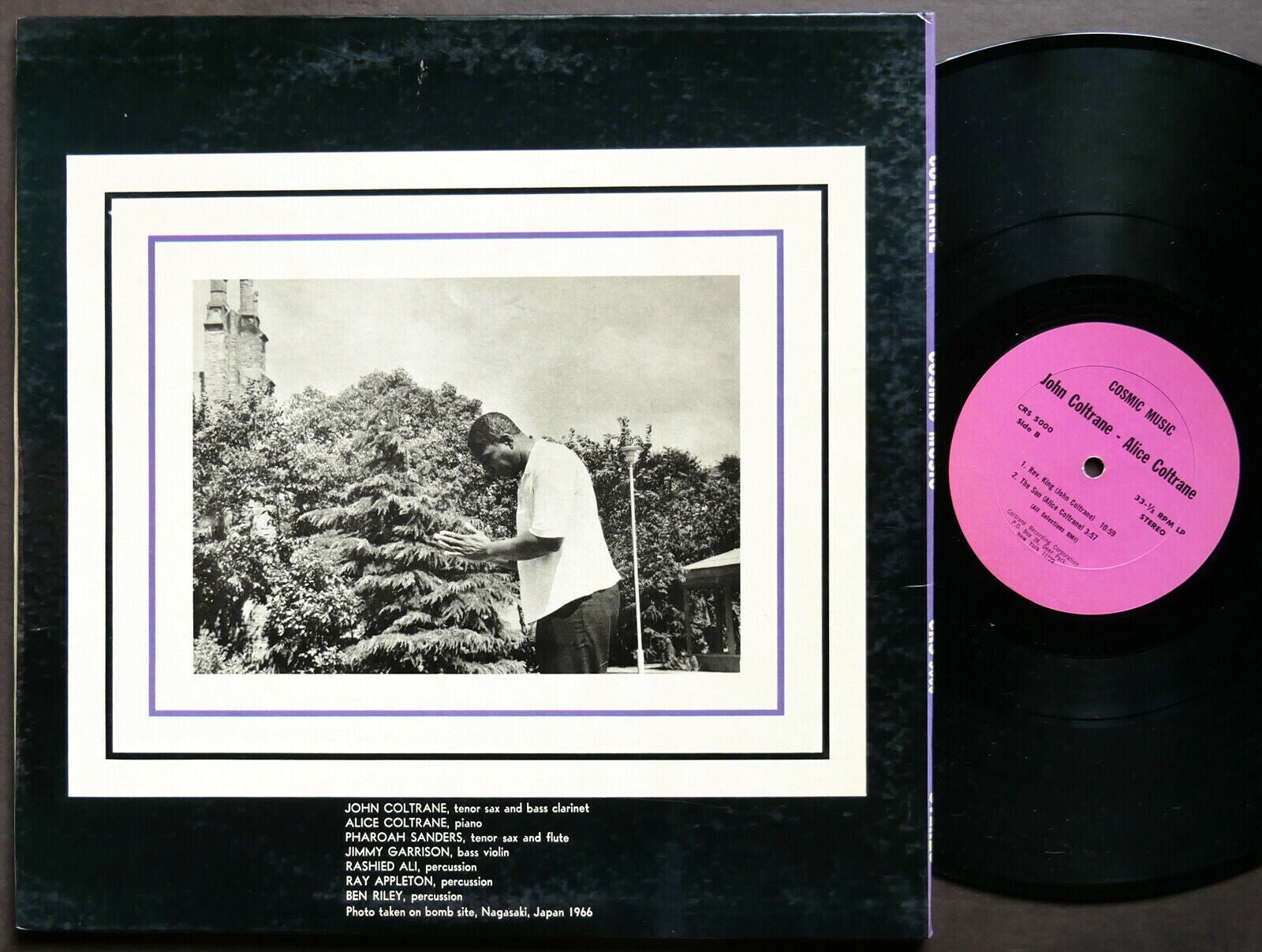 JOHN COLTRANE ALICE Cosmic Music LP COLTRANE CRS 5000 US 1968 Pharoah Sanders
