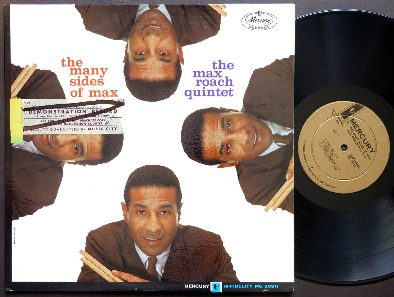 MAX ROACH Quintet The Many Sides Of Max LP MERCURY MG 20911 MONO Booker Little