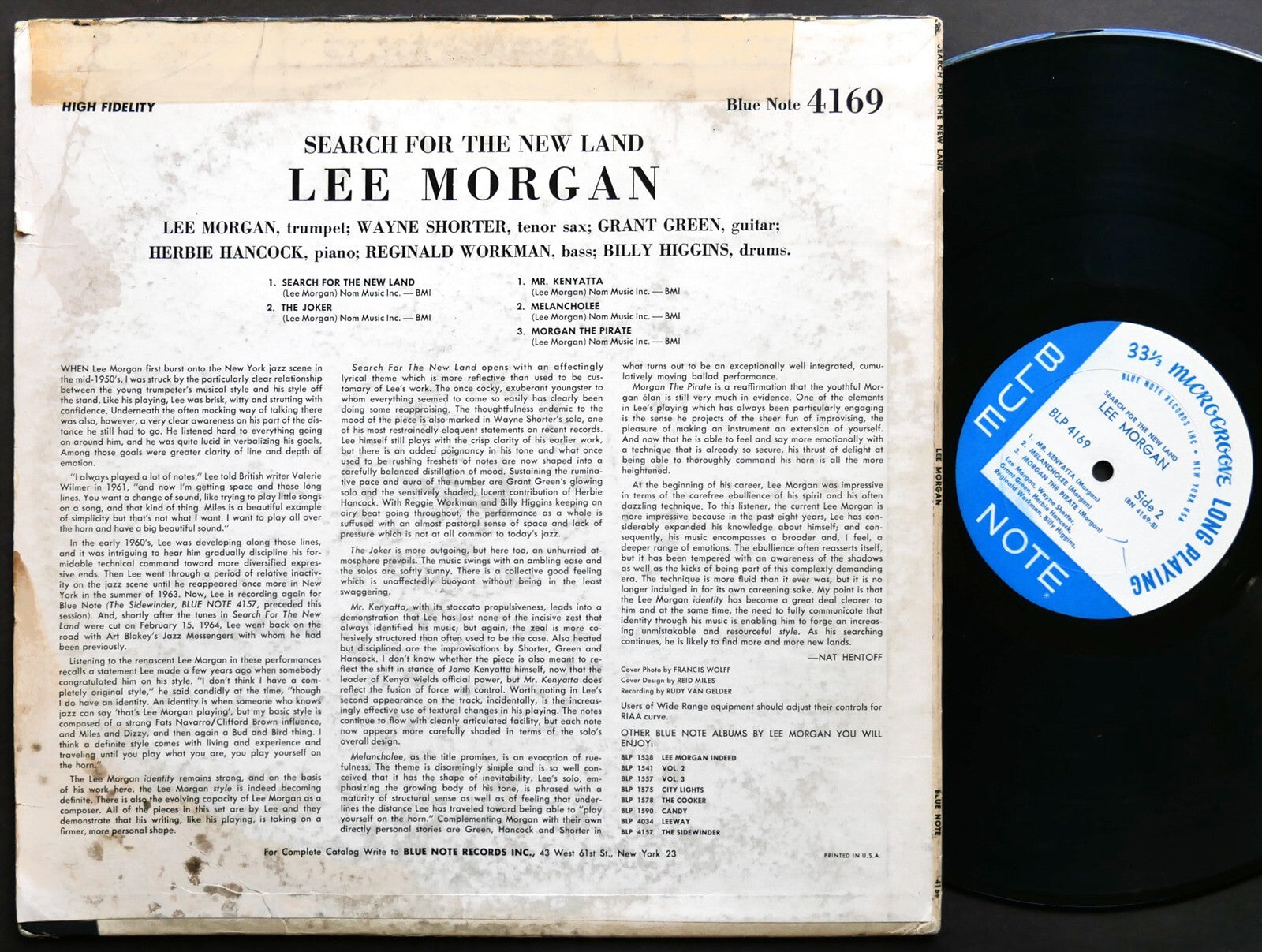 LEE MORGAN Search For The New Land LP BLUE NOTE 4169 NY EAR MONO Wayne Shorter