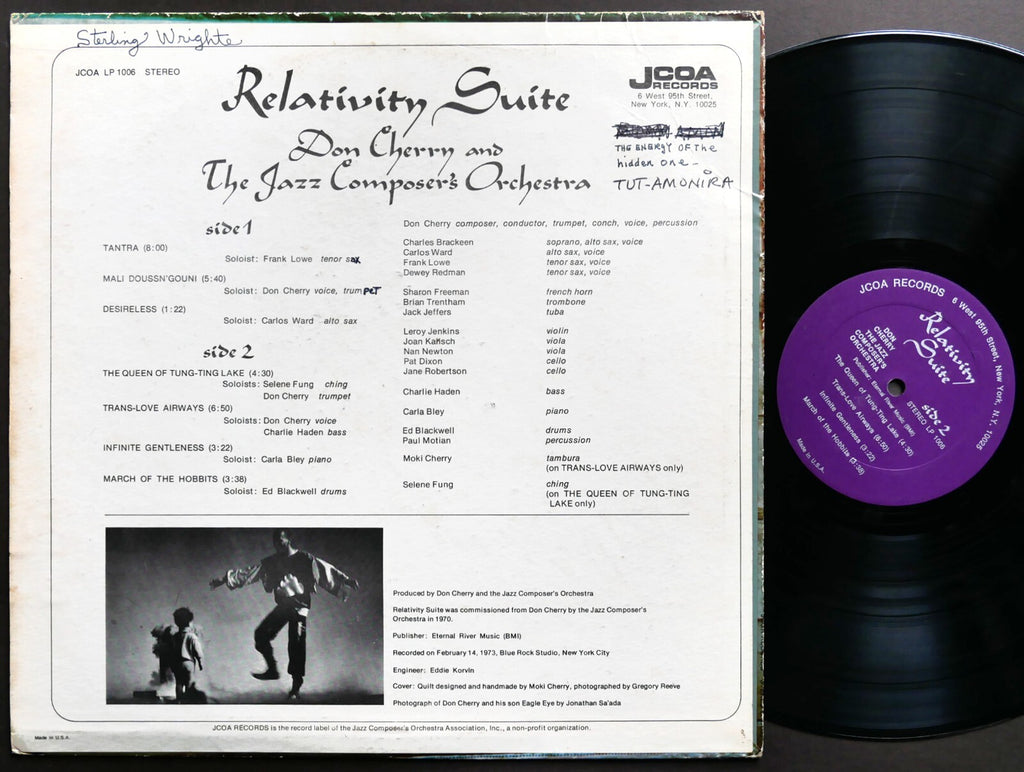 DON CHERRY Relativity Suite LP JCOA RECORDS LP 1006 US 1973 JAZZ Charlie Haden