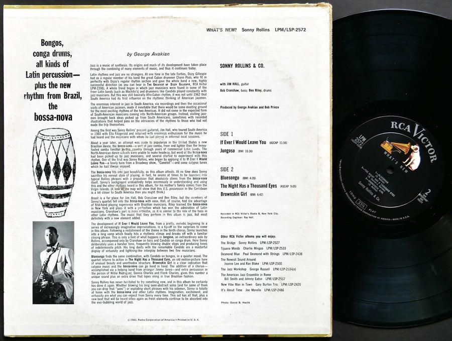 SONNY ROLLINS What's New? LP RCA VICTOR LPM 2572 US 1962 DG MONO Jim Hall VG+