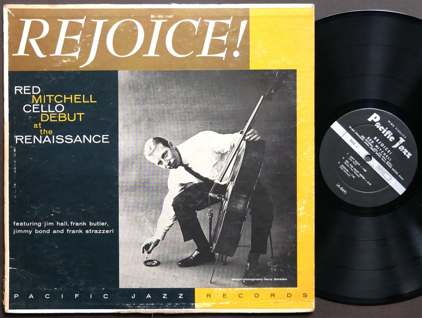 RED MITCHELL Rejoice! PACIFIC JAZZ PJ-22 US 1961 DG MONO Jim Hall Frank Butler