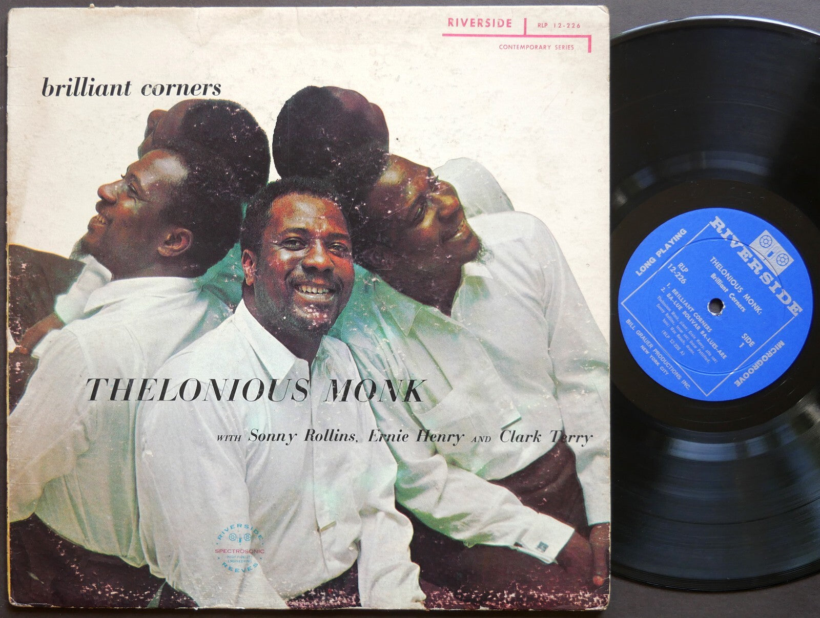 THELONIOUS MONK SONNY ROLLINS Brilliant Corners LP RIVERSIDE RLP 12-226 DG MONO