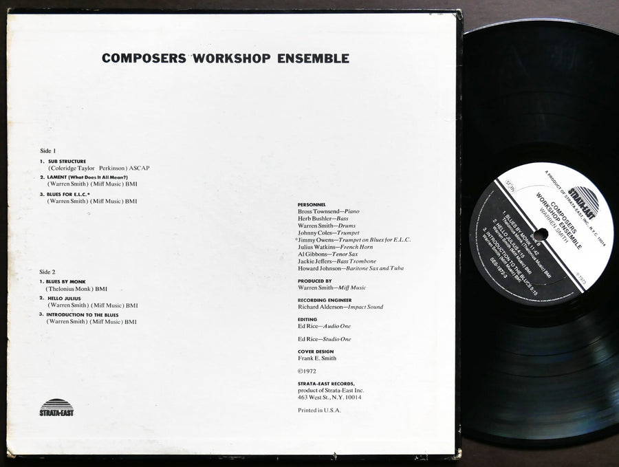 COMPOSERS WORKSHOP ENSEMBLE With WARREN SMITH LP STRATA-EAST SES-1972-3 US 1972