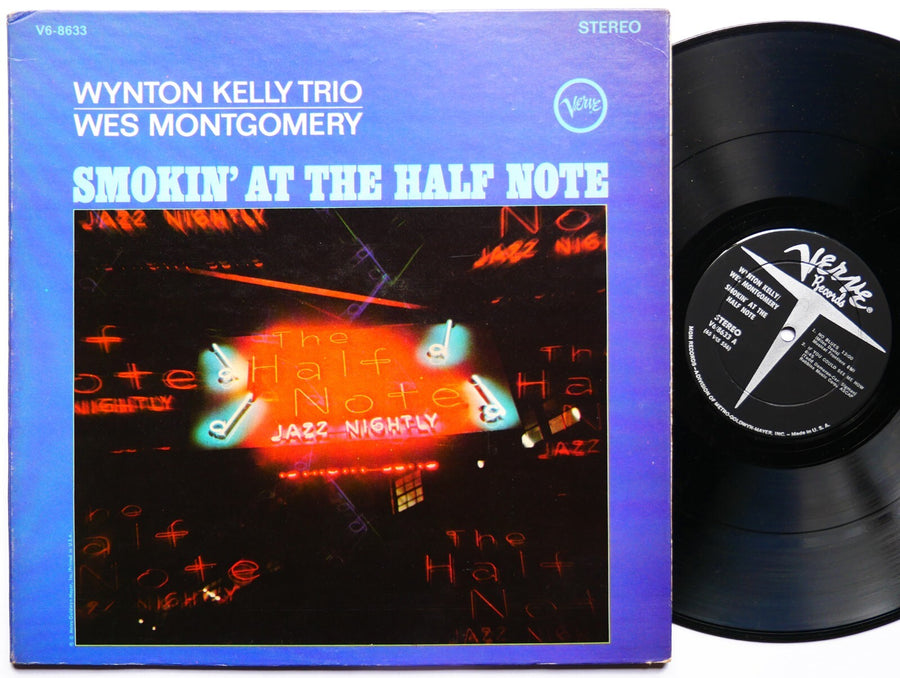 WYNTON KELLY WES MONTGOMERY Smokin' At The Half Note LP VERVE V6-8633 RVG DG VG+