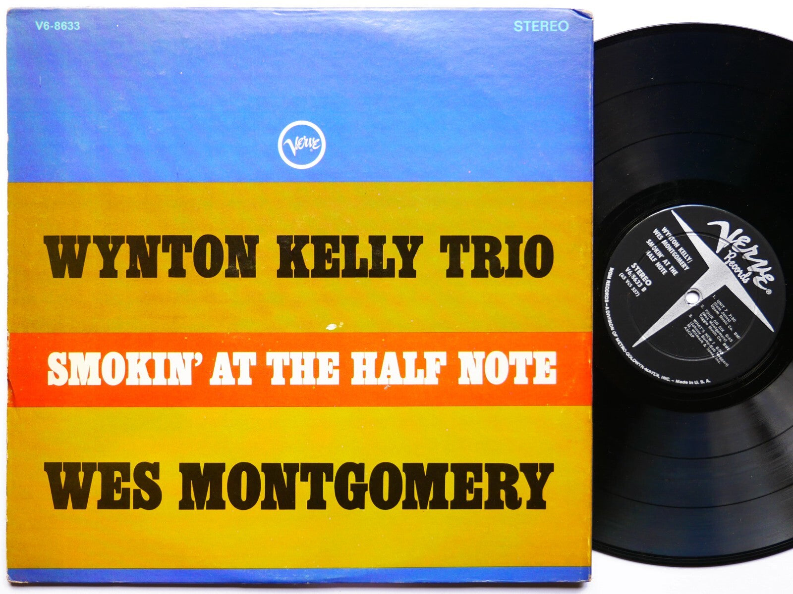 WYNTON KELLY WES MONTGOMERY Smokin' At The Half Note LP VERVE V6-8633 RVG DG VG+