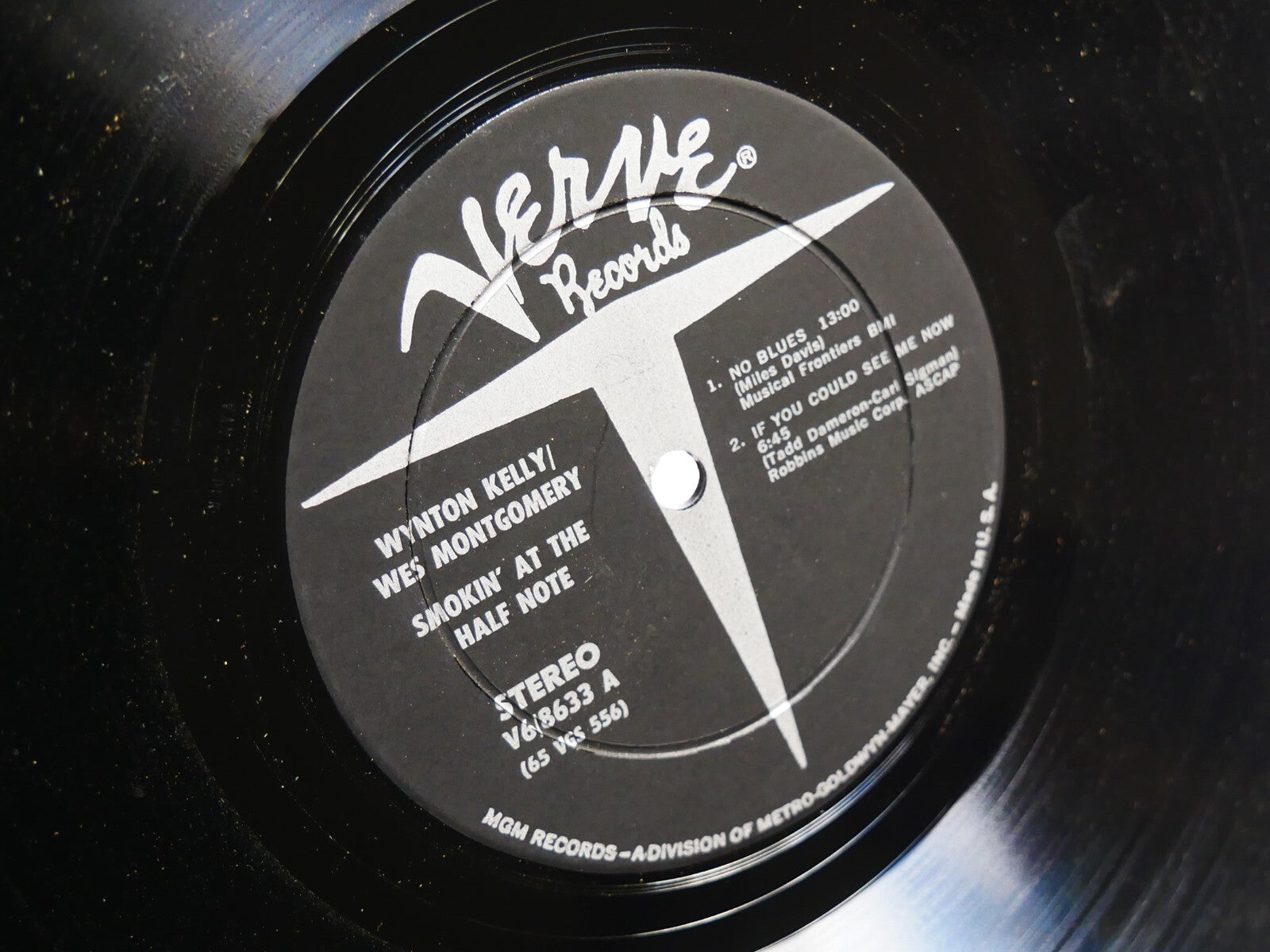 WYNTON KELLY WES MONTGOMERY Smokin' At The Half Note LP VERVE V6-8633 RVG DG VG+