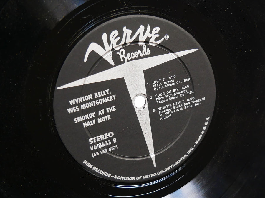 WYNTON KELLY WES MONTGOMERY Smokin' At The Half Note LP VERVE V6-8633 RVG DG VG+