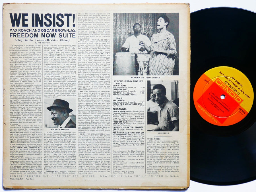 MAX ROACH We Insist! LP CANDID CJS 9002 DG ST JAZZ Booker Little Abbey Lincoln