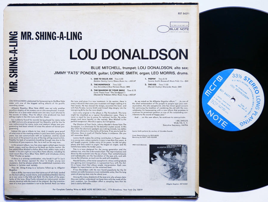 LOU DONALDSON Mr. Shing-A-Ling LP BLUE NOTE BST 84271 US 1967 RVG Blue Mitchell