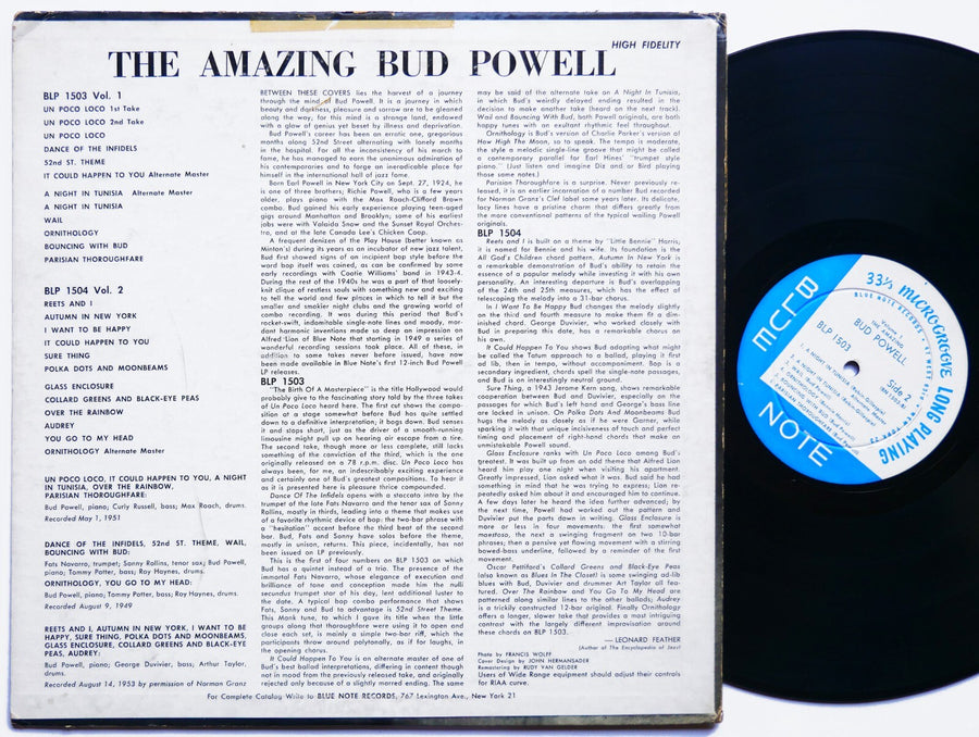 BUD POWELL The Amazing Vol.1 BLUE NOTE BLP 1503 US 1957 EAR MONO Sonny Rollins