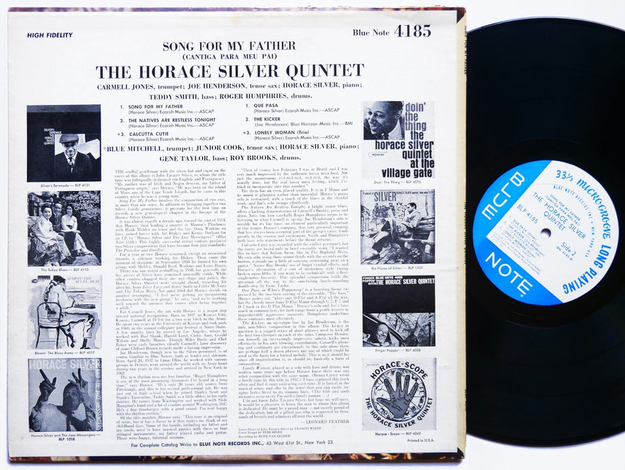 HORACE SILVER Song For My Father LP BLUE NOTE BLP 4185 NY EAR MONO Joe Henderson