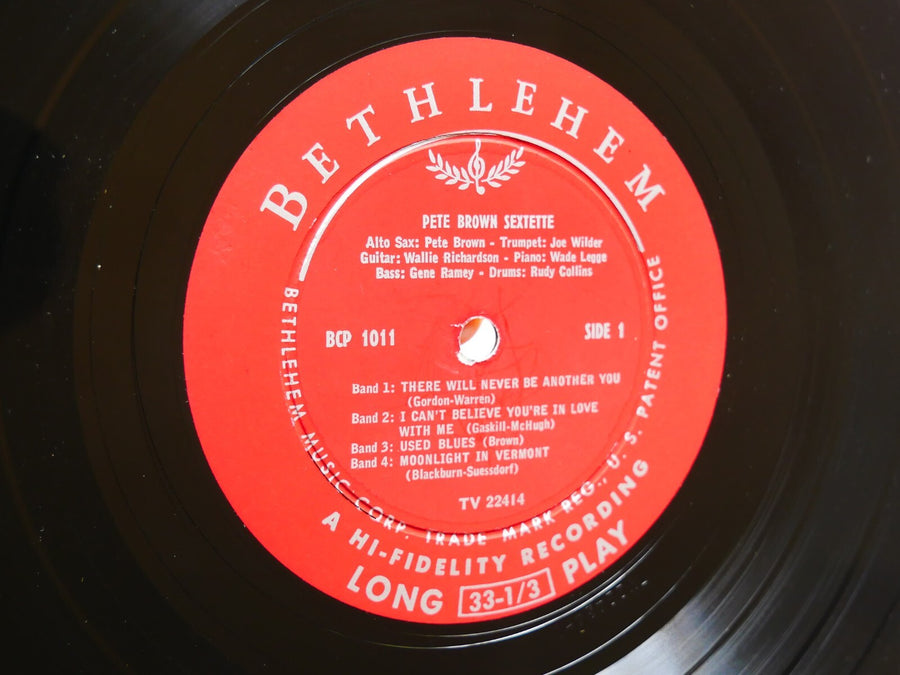 PETE BROWN Sextette Peter The Great LP BETHLEHEM BCP 1011 US '55 MONO Joe Wilder