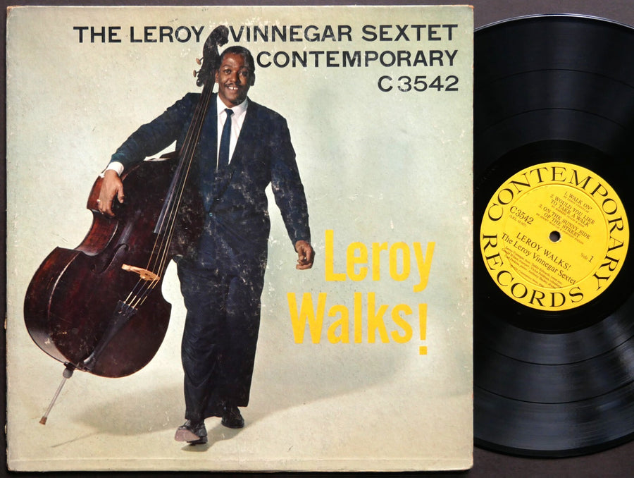 LEROY VINNEGAR Sextet Leroy Walks! LP CONTEMPORARY C 3542 DG MONO Victor Feldman
