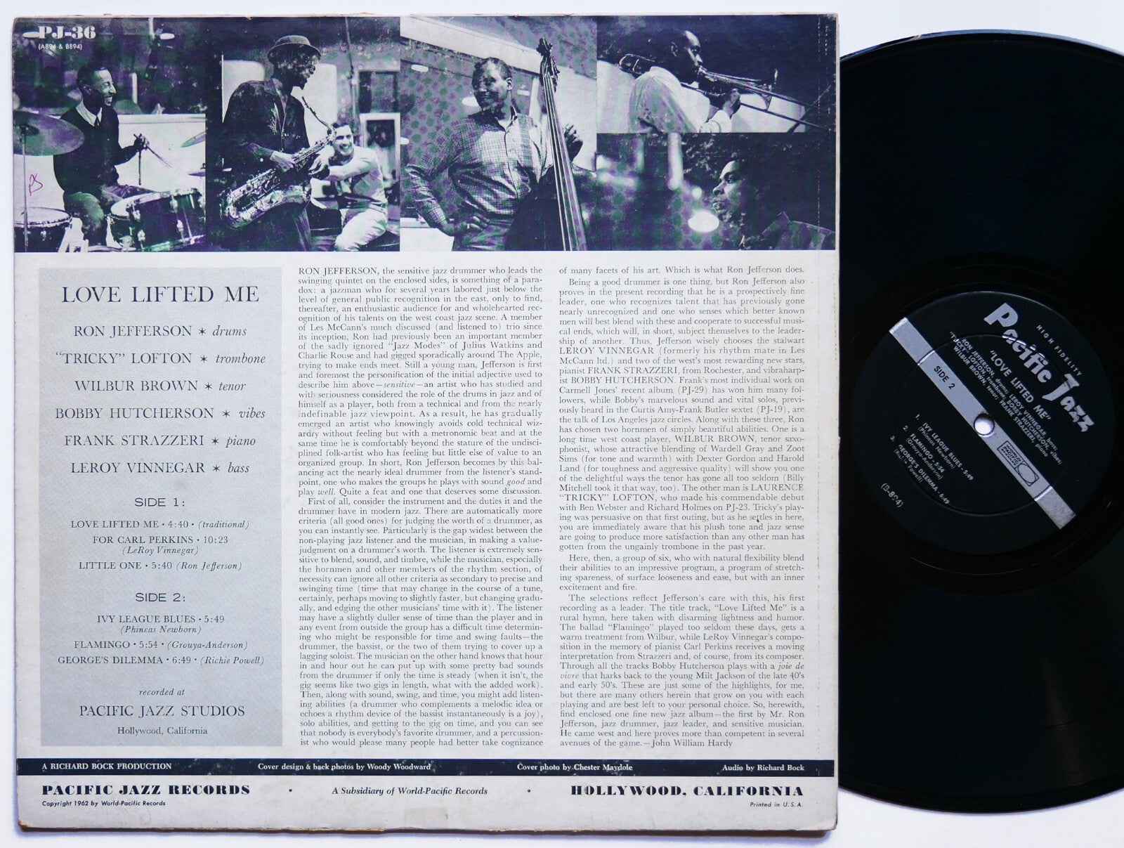 RON JEFFERSON Love Lifted Me LP PACIFIC JAZZ PJ-36 US 1962 MONO Bobby Hutcherson