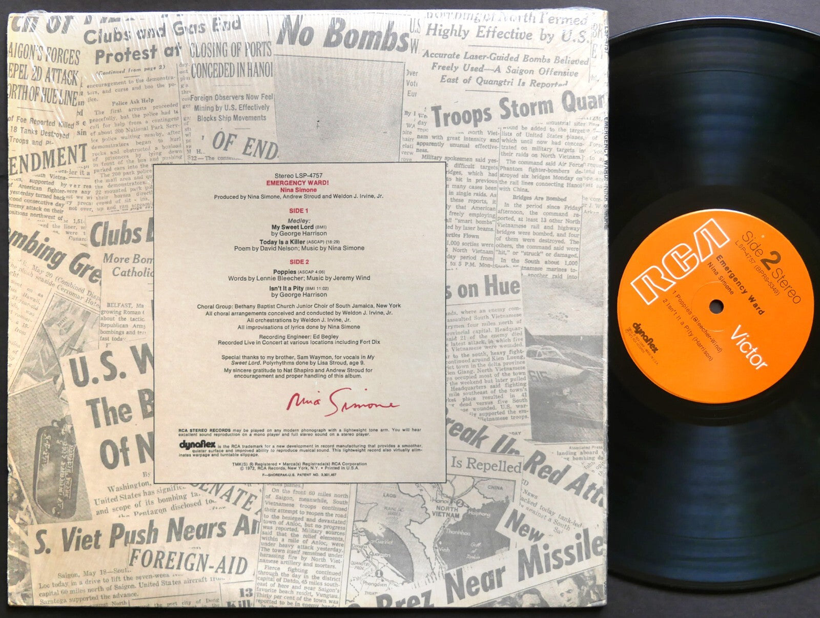NINA SIMONE In Concert Emergency Ward! LP RCA VICTOR LSP-4757 US 1972 Jazz Funk