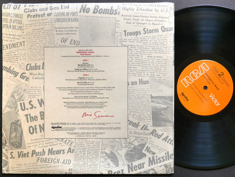 NINA SIMONE In Concert Emergency Ward! LP RCA VICTOR LSP-4757 US 1972 Jazz Funk