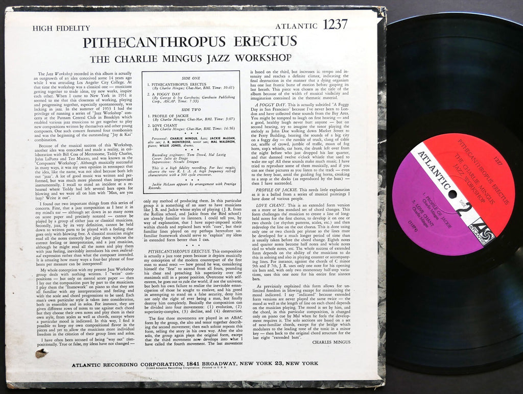 CHARLIE MINGUS Pithecanthropus Erectus LP ATLANTIC 1237 US 1963 MONO Mal Waldron