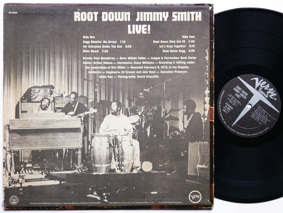 JIMMY SMITH Root Down LP VERVE RECORDS V6 8806 US 1972 JAZZ FUNK Paul Humphrey