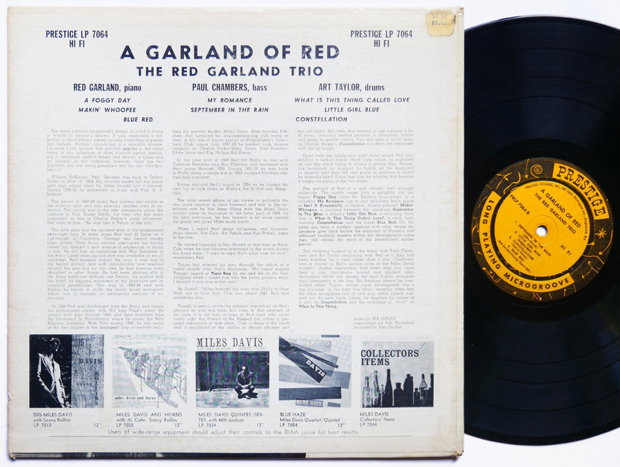 RED GARLAND A Garland Of Red LP PRESTIGE 7064 US 1958 NJ DG MONO Paul Chambers