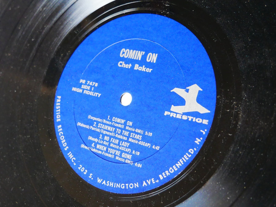 CHET BAKER Quintet Comin' On With LP PRESTIGE PR 7478 US 1967 MONO Roy Brooks