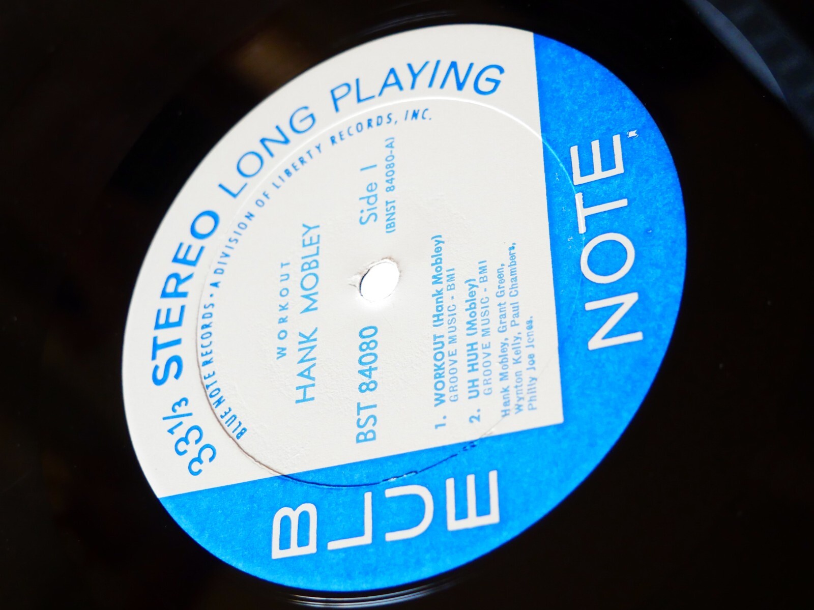 HANK MOBLEY Workout LP BLUE NOTE BST 84080 RVG LIBERTY Grant Green Wynton Kelly
