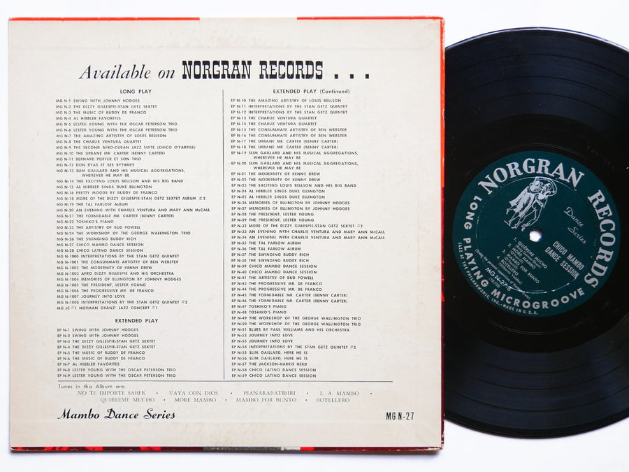 CHICO O'FARRILL Mambo Dance Session 10" LP NORGRAN RECORDS MG N-27 JAZZ DG MONO