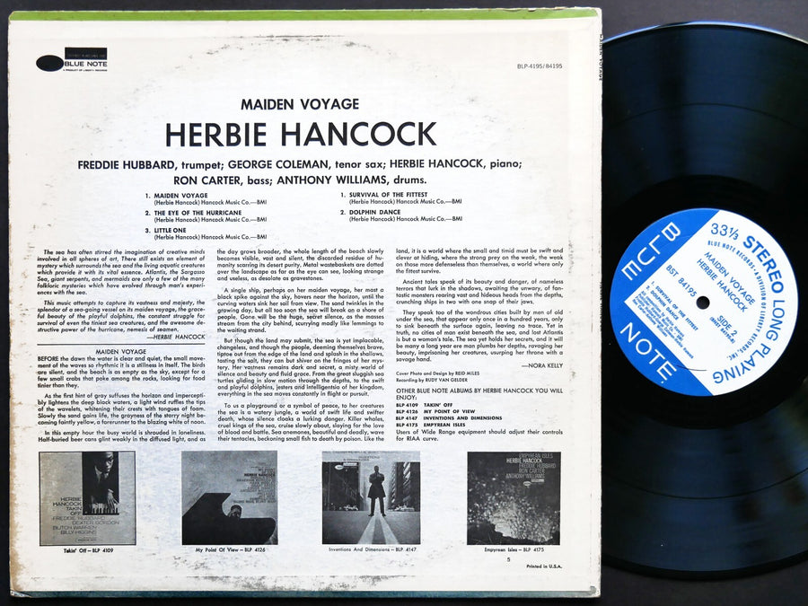 HERBIE HANCOCK Maiden Voyage LP BLUE NOTE BST 84195 LIBERTY JAZZ Freddie Hubbard