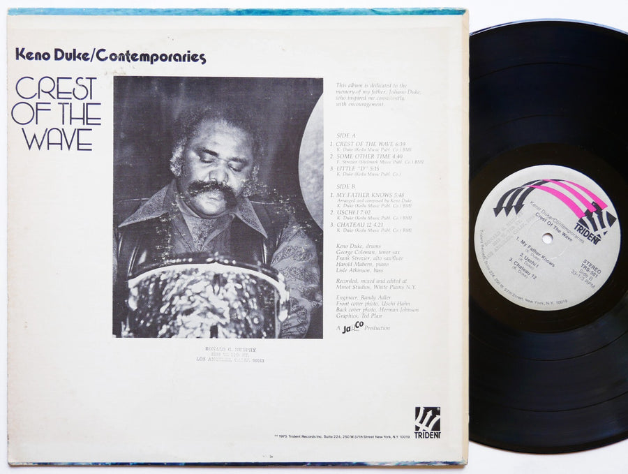 KENO DUKE / CONTEMPORARIES Crest Of The Wave LP TRIDENT TRS 501 George Coleman