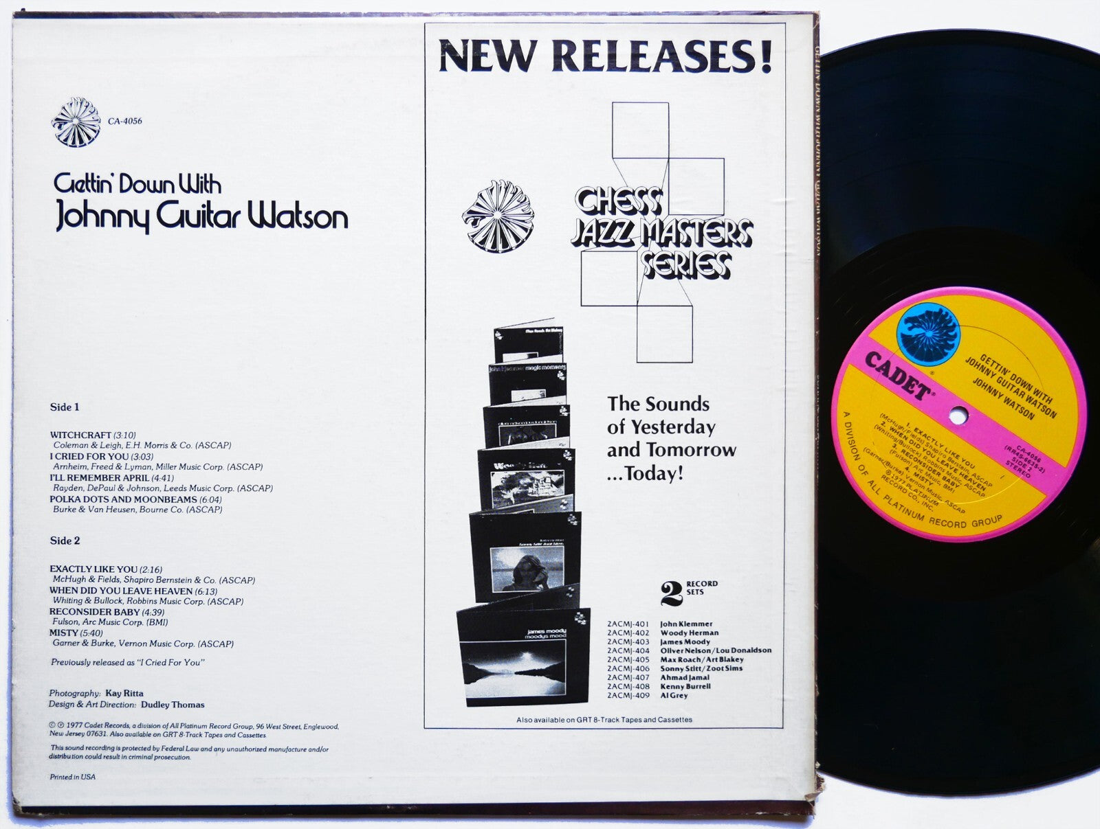 JOHNNY GUITAR WATSON Gettin' Down With LP CADET CA-4056 US 1977 Blues Soul