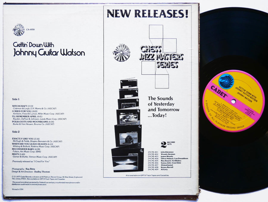 JOHNNY GUITAR WATSON Gettin' Down With LP CADET CA-4056 US 1977 Blues Soul